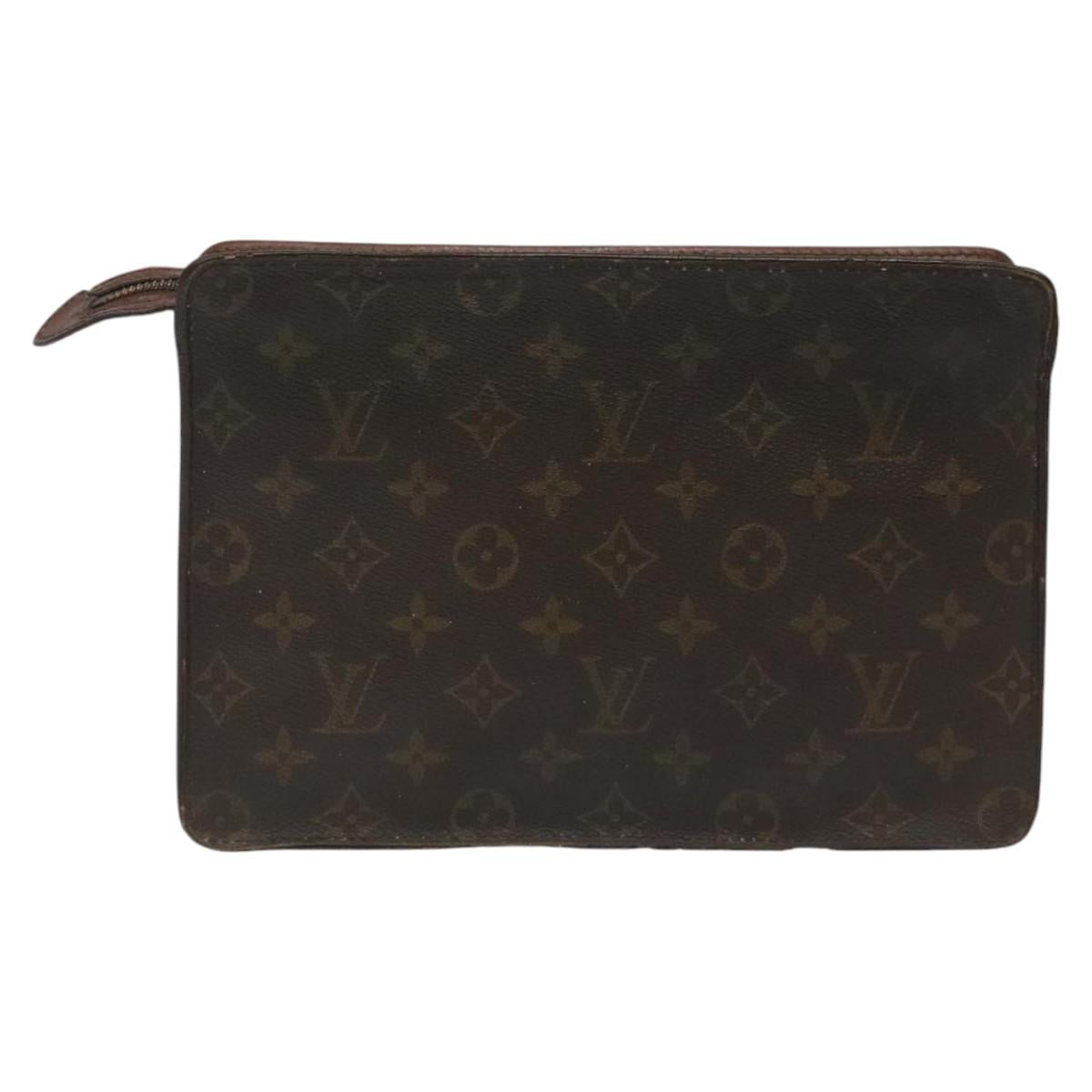 LOUIS VUITTON Monogram Pochette Homme Clutch Bag M51795 LV Auth BA824