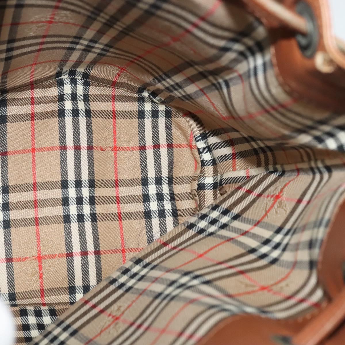 Burberrys Shoulder Bag Leather Brown Auth BA826