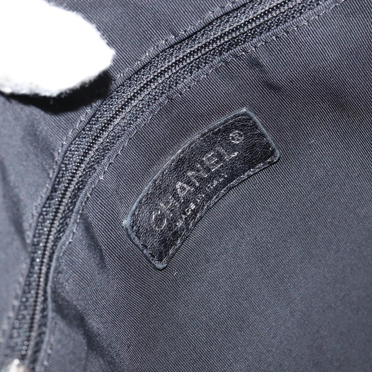 CHANEL Unlimited Tote Bag Nylon Silver CC Auth BA8260