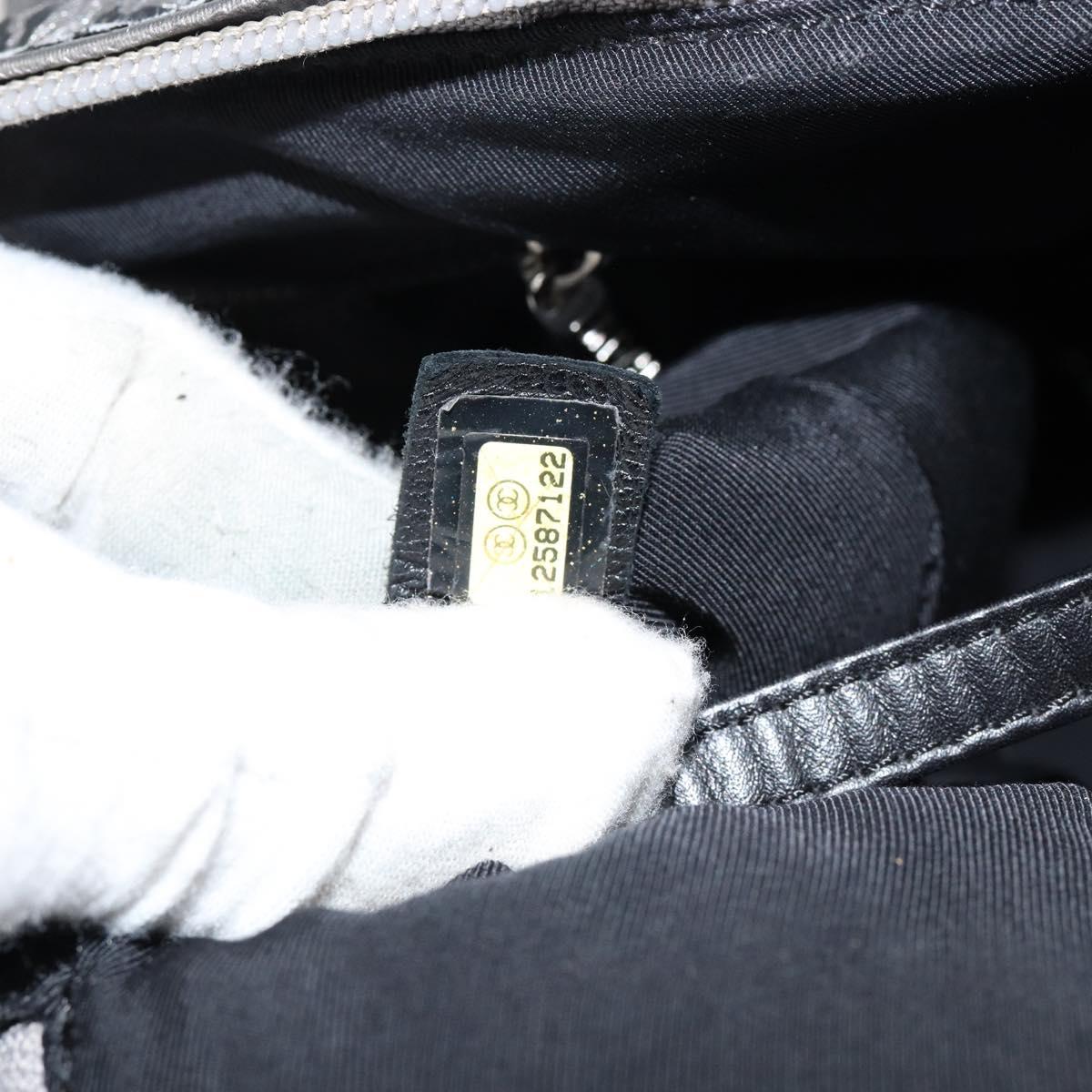 CHANEL Unlimited Tote Bag Nylon Silver CC Auth BA8260