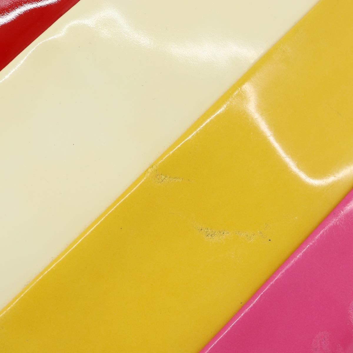 CHANEL Tote Bag Enamel Multicolor Gold CC Auth BA8262