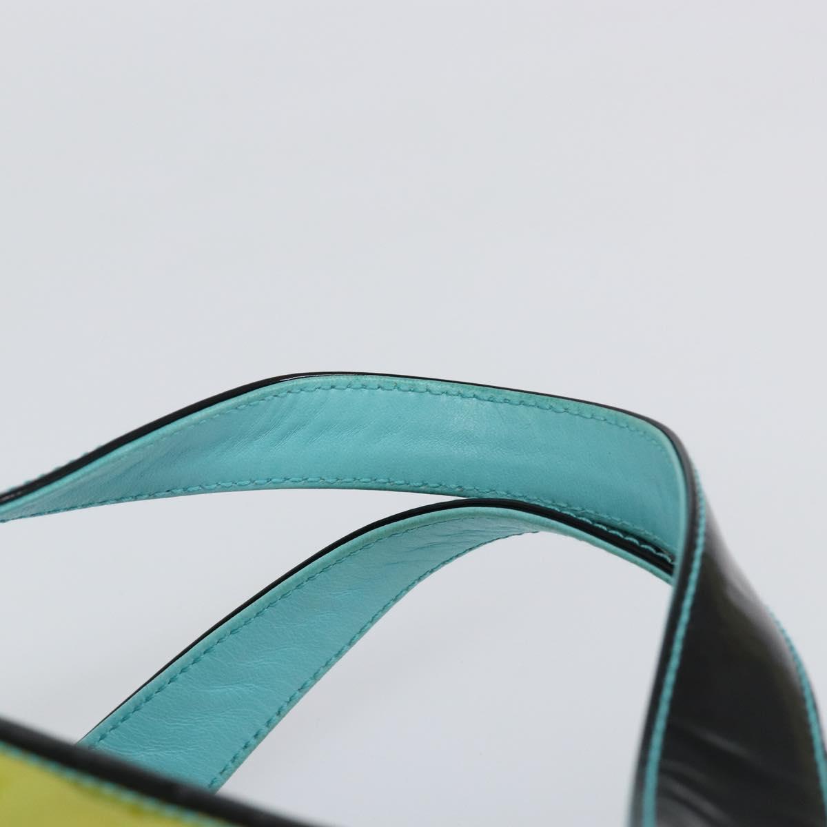 CHANEL Tote Bag Enamel Multicolor Gold CC Auth BA8262