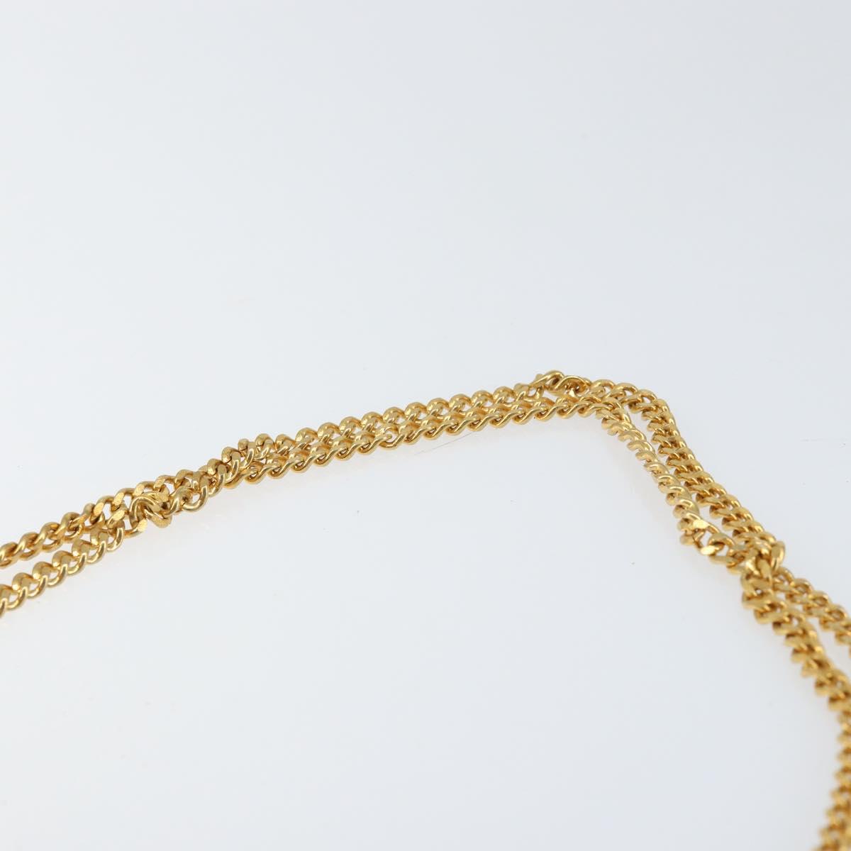 Christian Dior Saddle Chain Shoulder Bag Nylon Purple Gold Auth BA8264