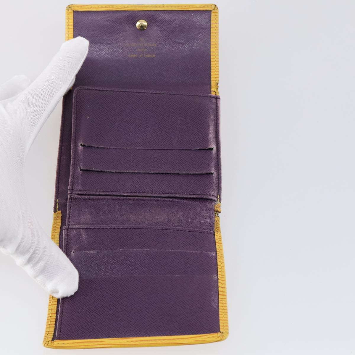 LOUIS VUITTON Epi Monogram Multicolor Wallet 4 Set White Yellow Auth BA8266