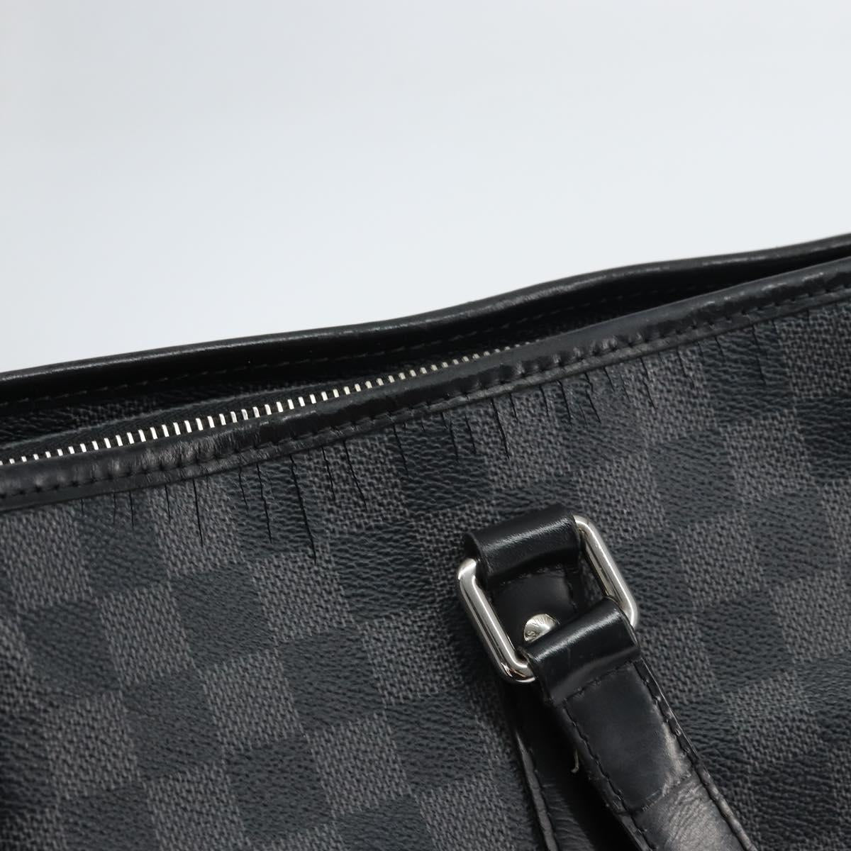 LOUIS VUITTON Damier Graphite Tadao Shoulder Bag 2way N51192 LV Auth BA8269