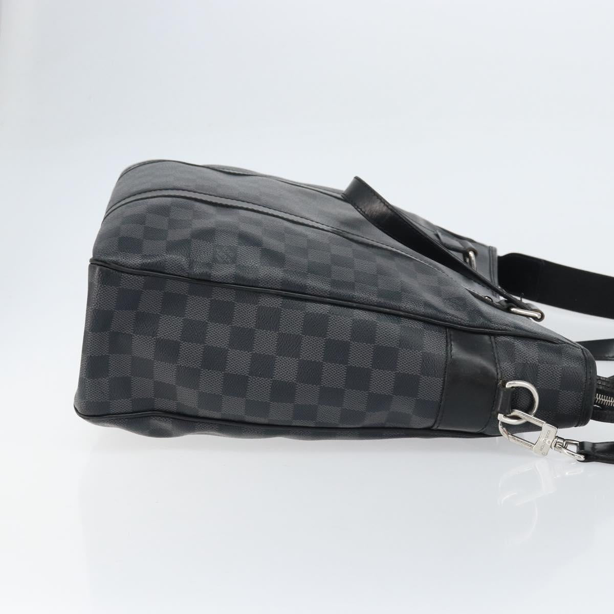 LOUIS VUITTON Damier Graphite Tadao Shoulder Bag 2way N51192 LV Auth BA8269