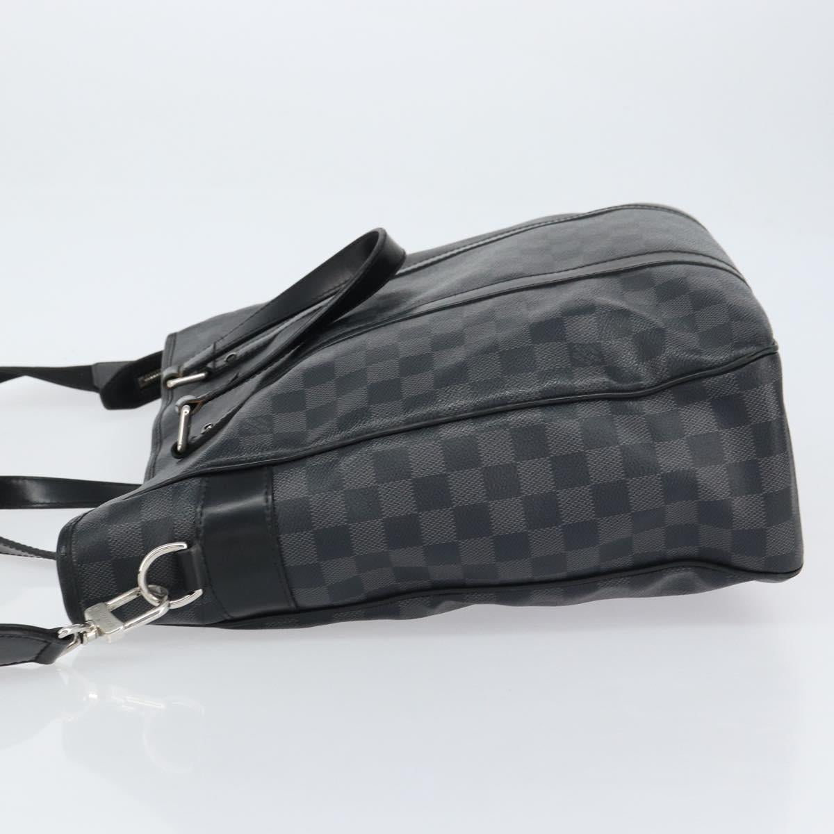 LOUIS VUITTON Damier Graphite Tadao Shoulder Bag 2way N51192 LV Auth BA8269