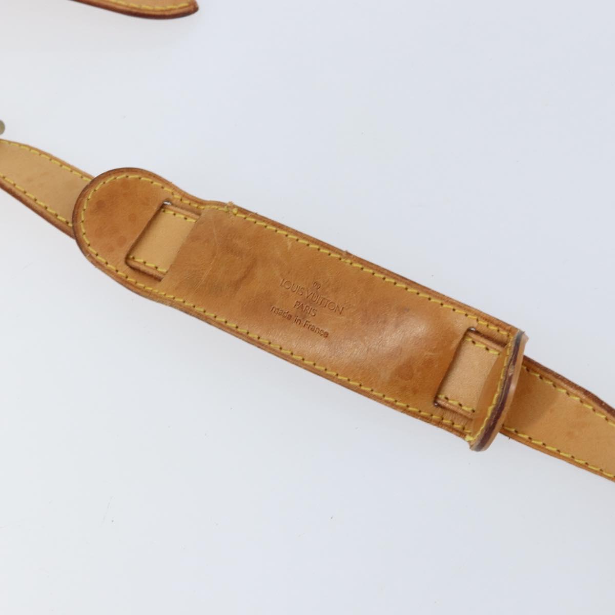 LOUIS VUITTON Nume leather Strap Leather 40.2""-47.2"" Beige LV Auth BA8270