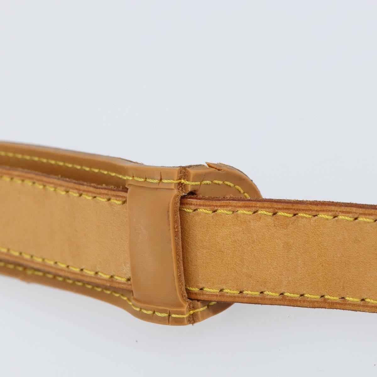 LOUIS VUITTON Nume leather Strap Leather 40.2""-47.2"" Beige LV Auth BA8270