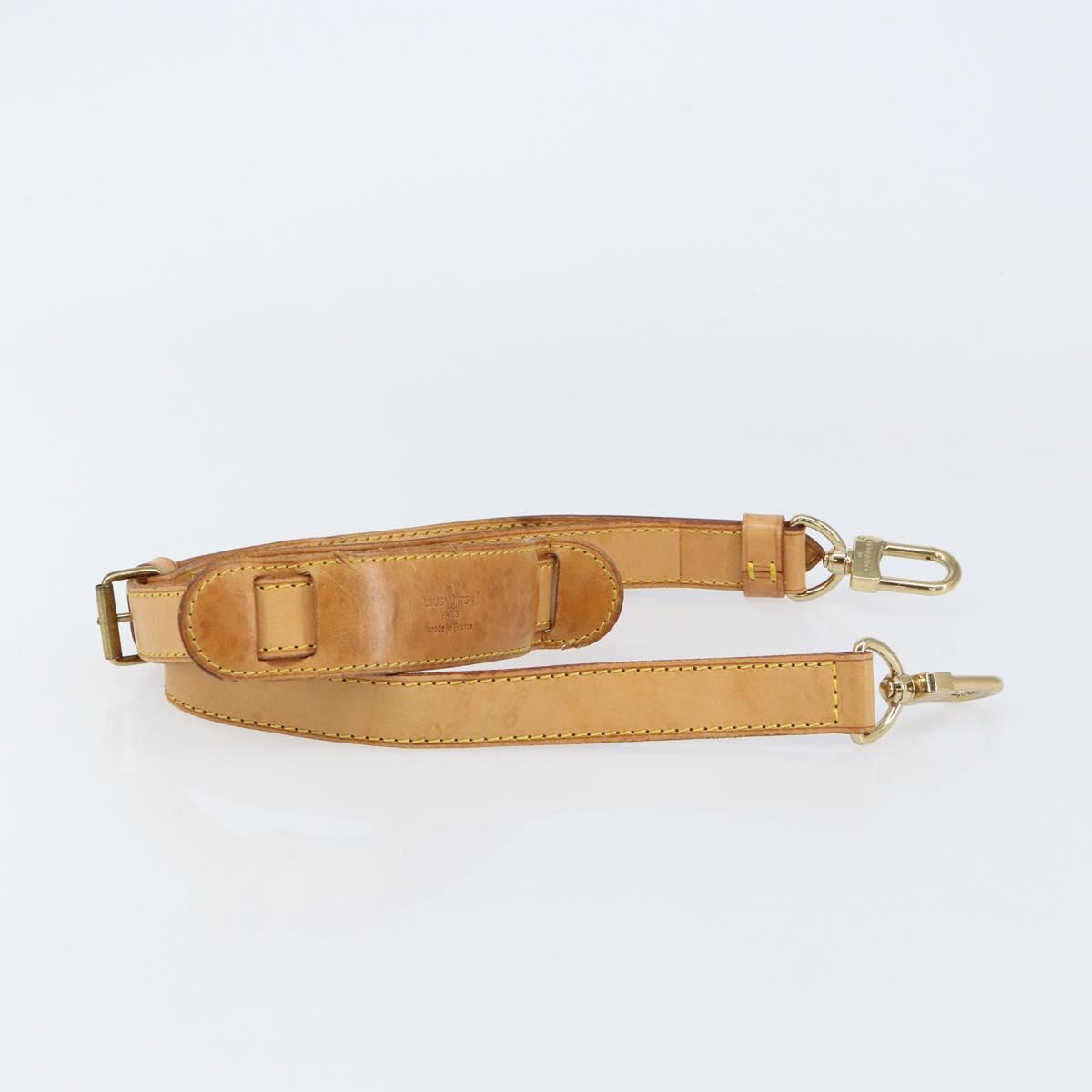 LOUIS VUITTON Nume leather Strap Leather 40.2""-47.2"" Beige LV Auth BA8270