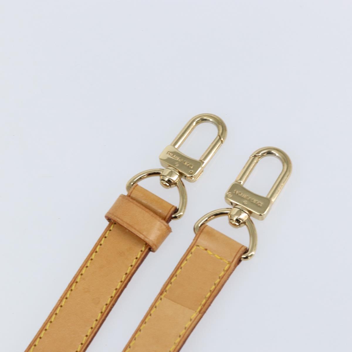 LOUIS VUITTON Nume leather Strap Leather 40.2""-47.2"" Beige LV Auth BA8270