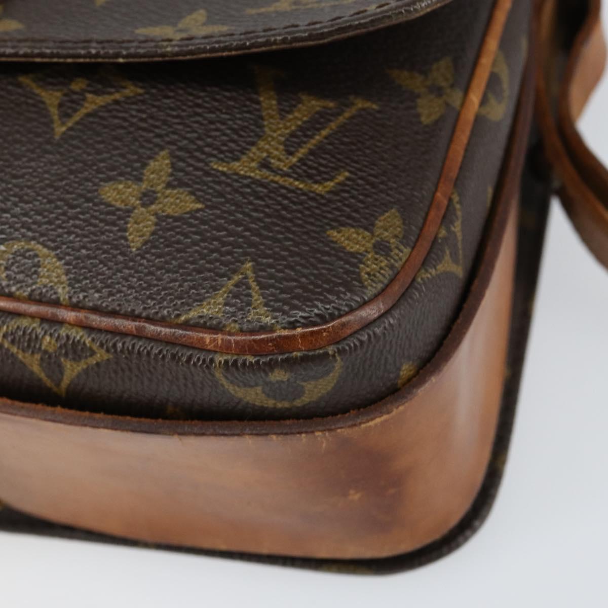LOUIS VUITTON Monogram Cartouchiere MM Shoulder Bag M51253 LV Auth BA8293