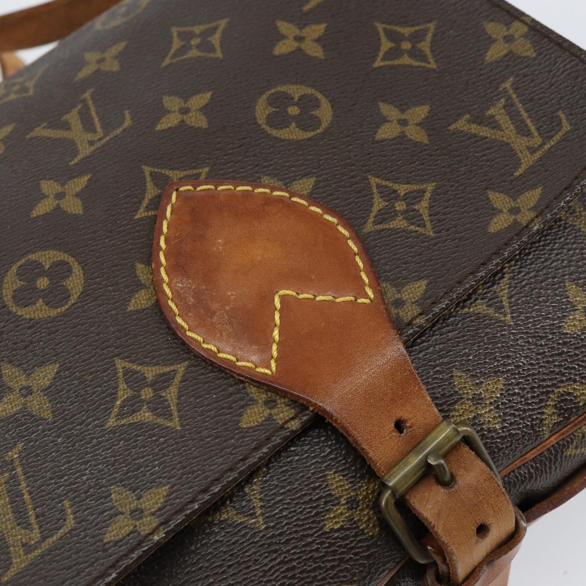 LOUIS VUITTON Monogram Cartouchiere MM Shoulder Bag M51253 LV Auth BA8293