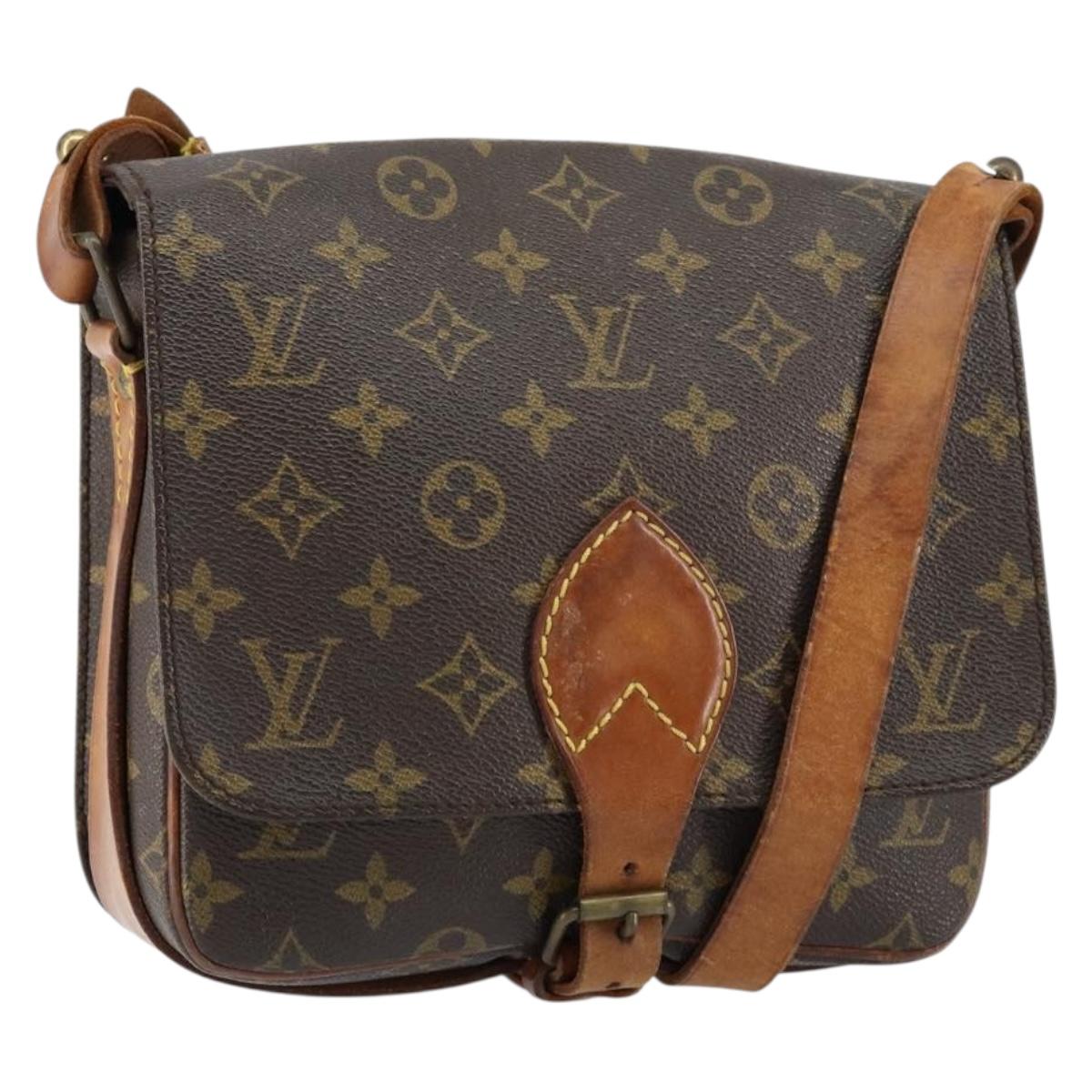 LOUIS VUITTON Monogram Cartouchiere MM Shoulder Bag M51253 LV Auth BA8293
