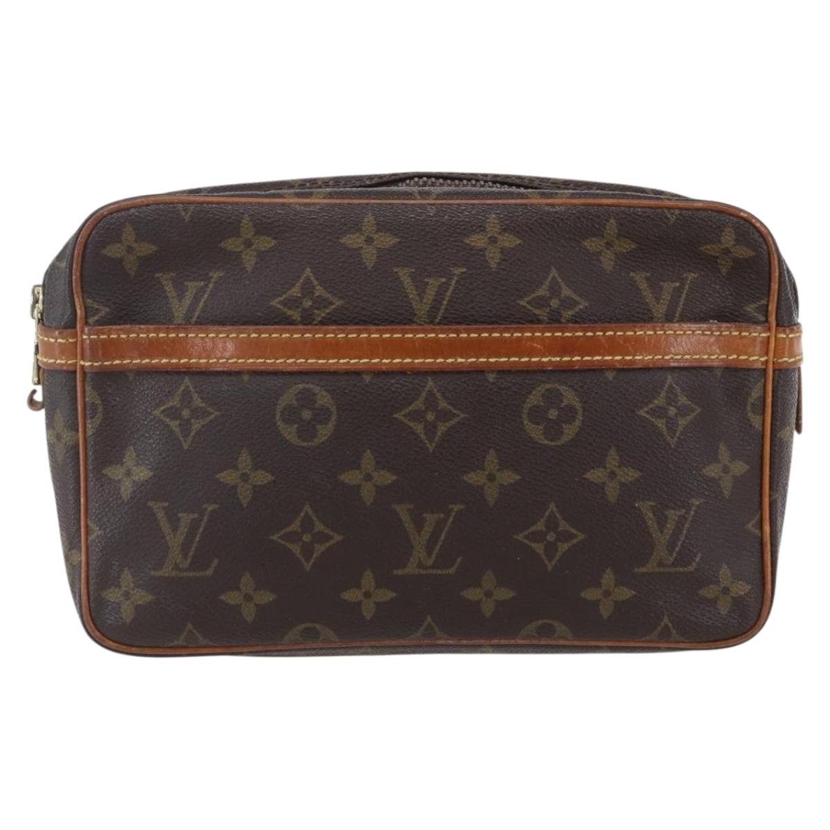 LOUIS VUITTON Monogram Compiegne 23 Clutch Bag M51847 LV Auth BA8306