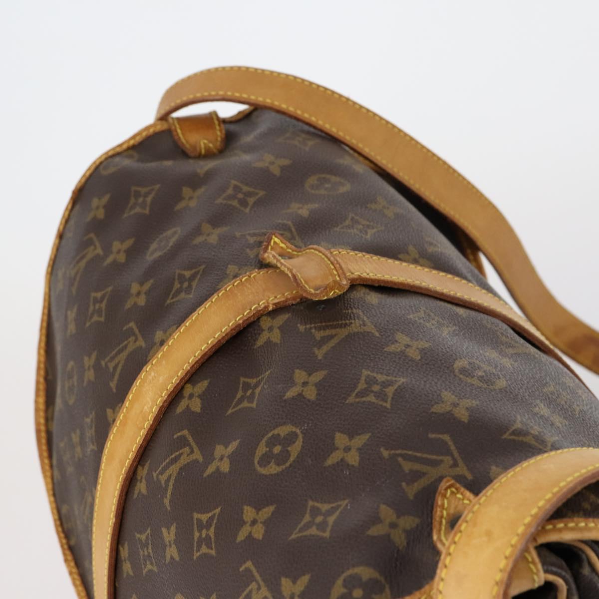 LOUIS VUITTON Monogram Saumur 35 Shoulder Bag M42254 LV Auth BA8314