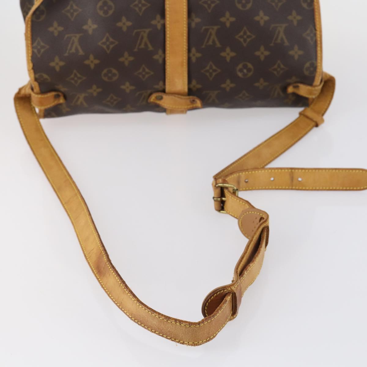 LOUIS VUITTON Monogram Saumur 35 Shoulder Bag M42254 LV Auth BA8314