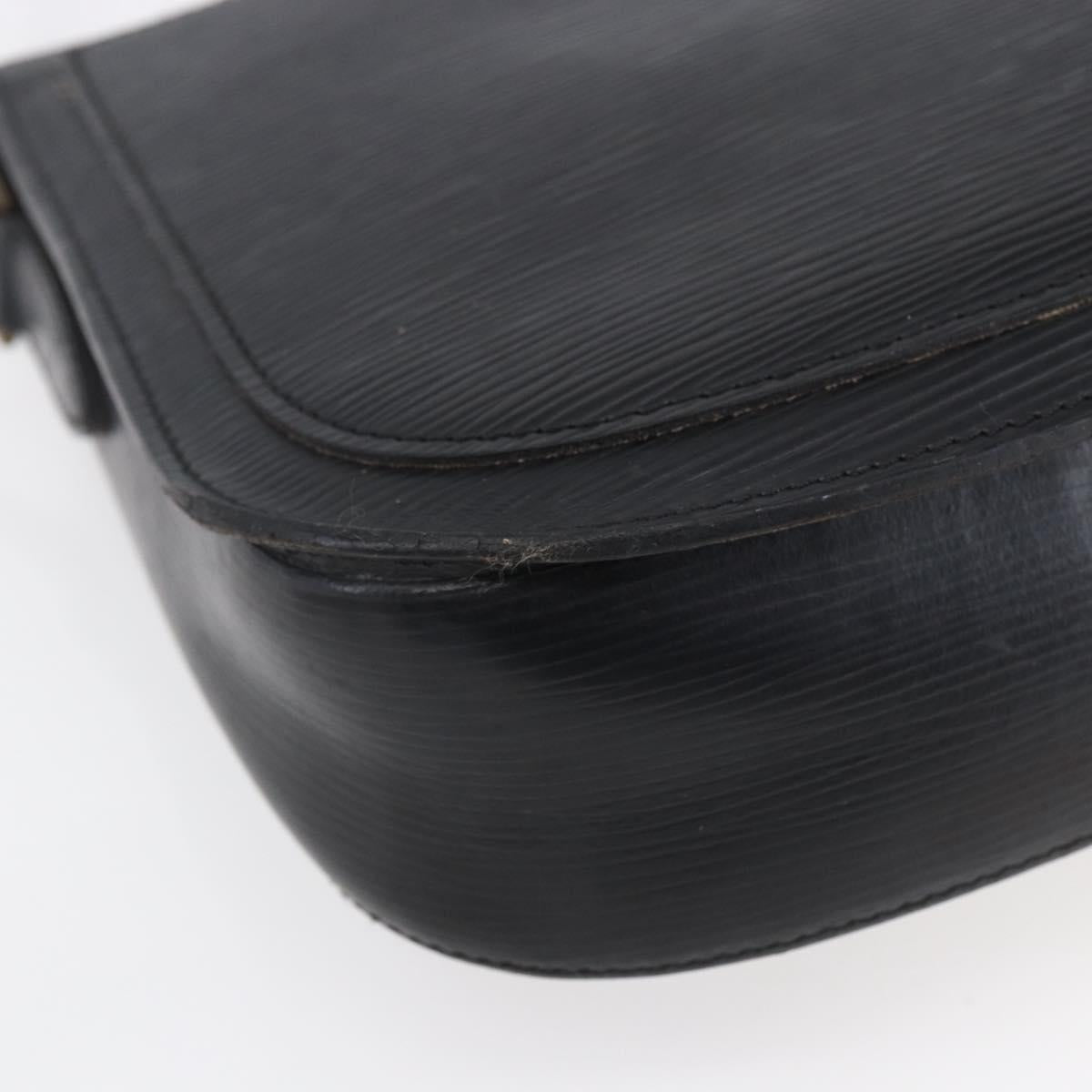 LOUIS VUITTON Epi Saint Cloud GM Shoulder Bag Black Noir M52192 LV Auth BA8327