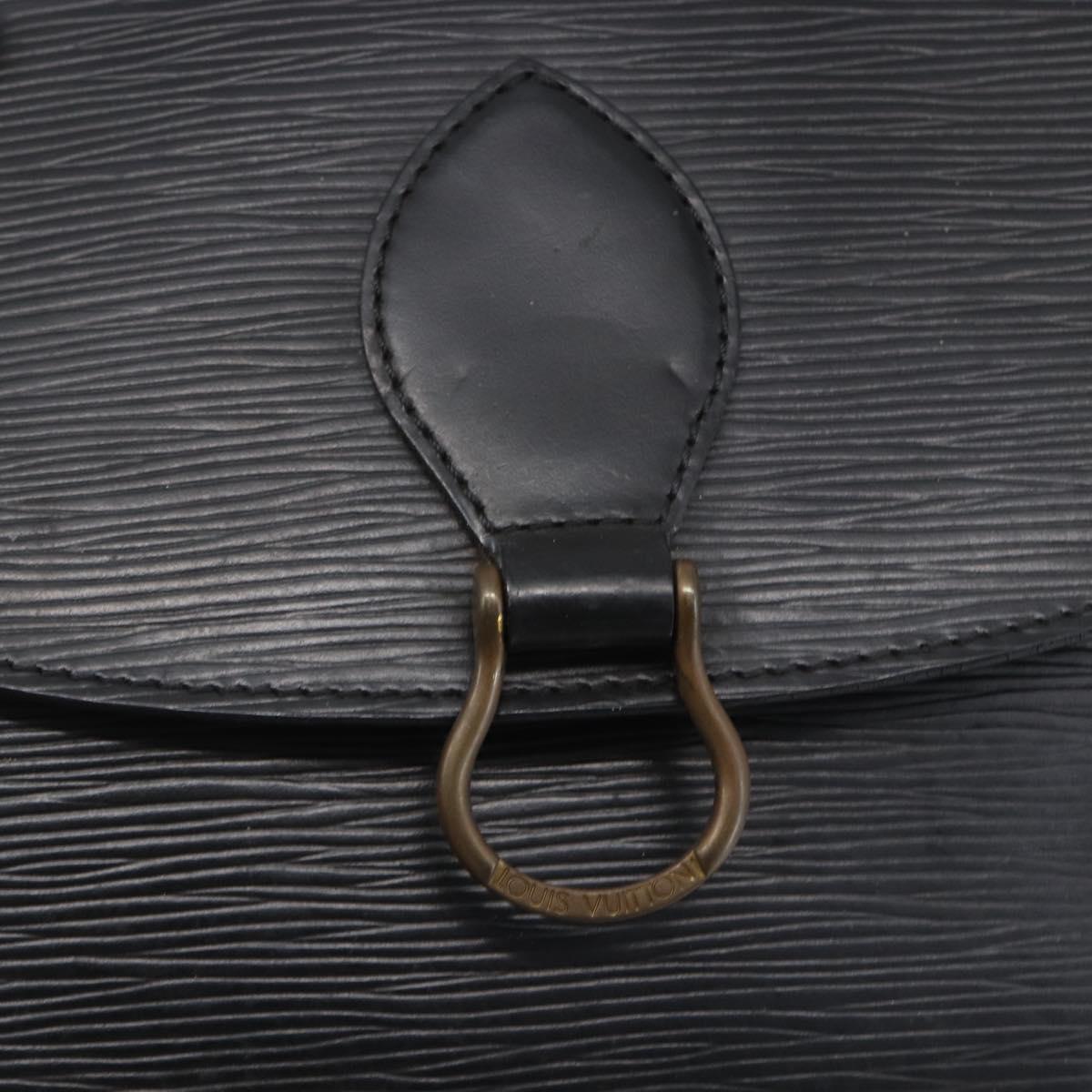 LOUIS VUITTON Epi Saint Cloud GM Shoulder Bag Black Noir M52192 LV Auth BA8327