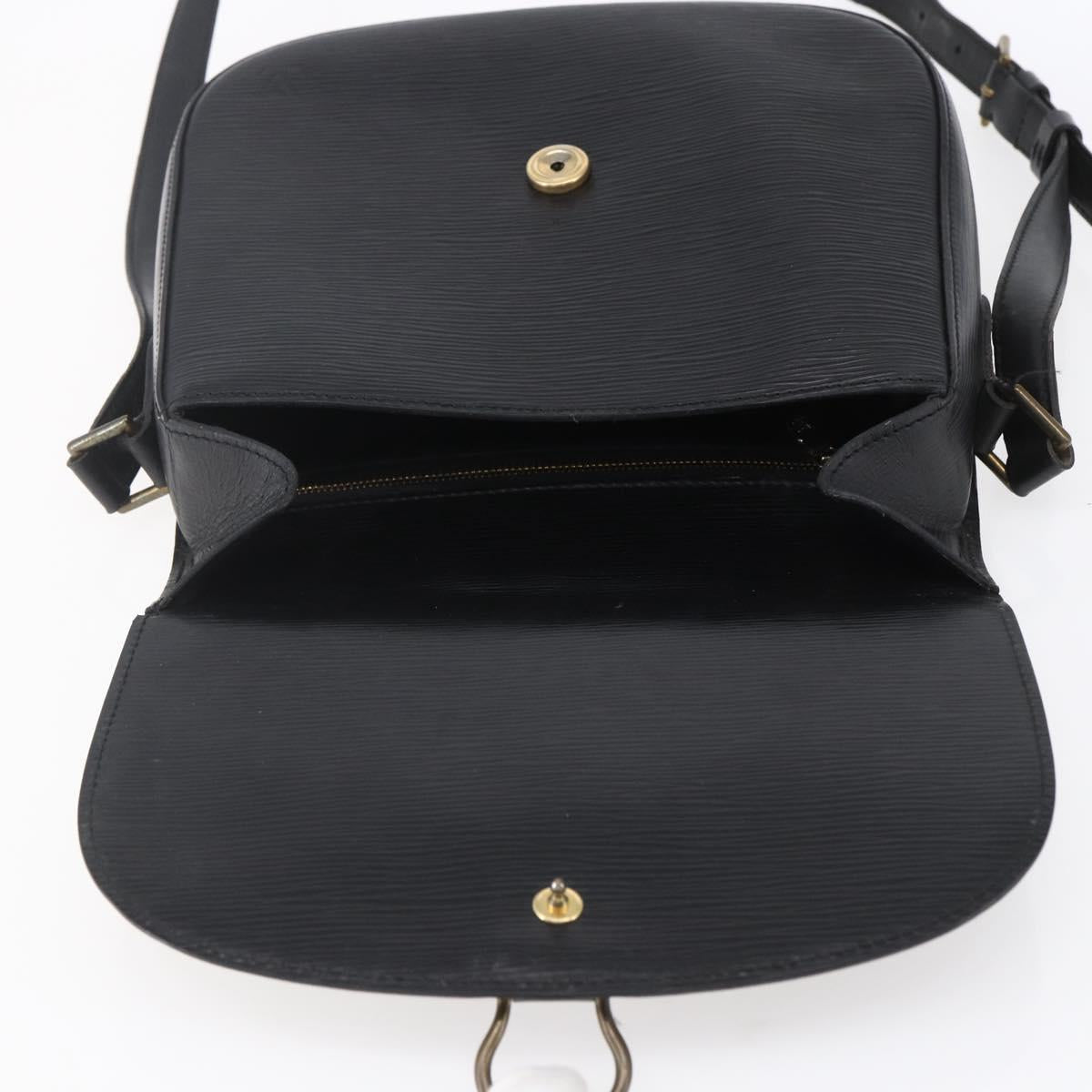 LOUIS VUITTON Epi Saint Cloud GM Shoulder Bag Black Noir M52192 LV Auth BA8327