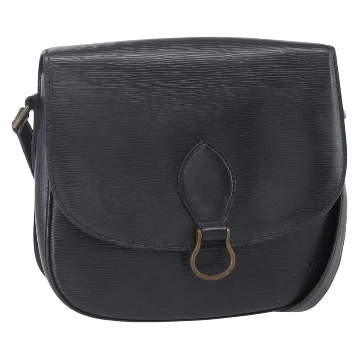 LOUIS VUITTON Epi Saint Cloud GM Shoulder Bag Black Noir M52192 LV Auth BA8327