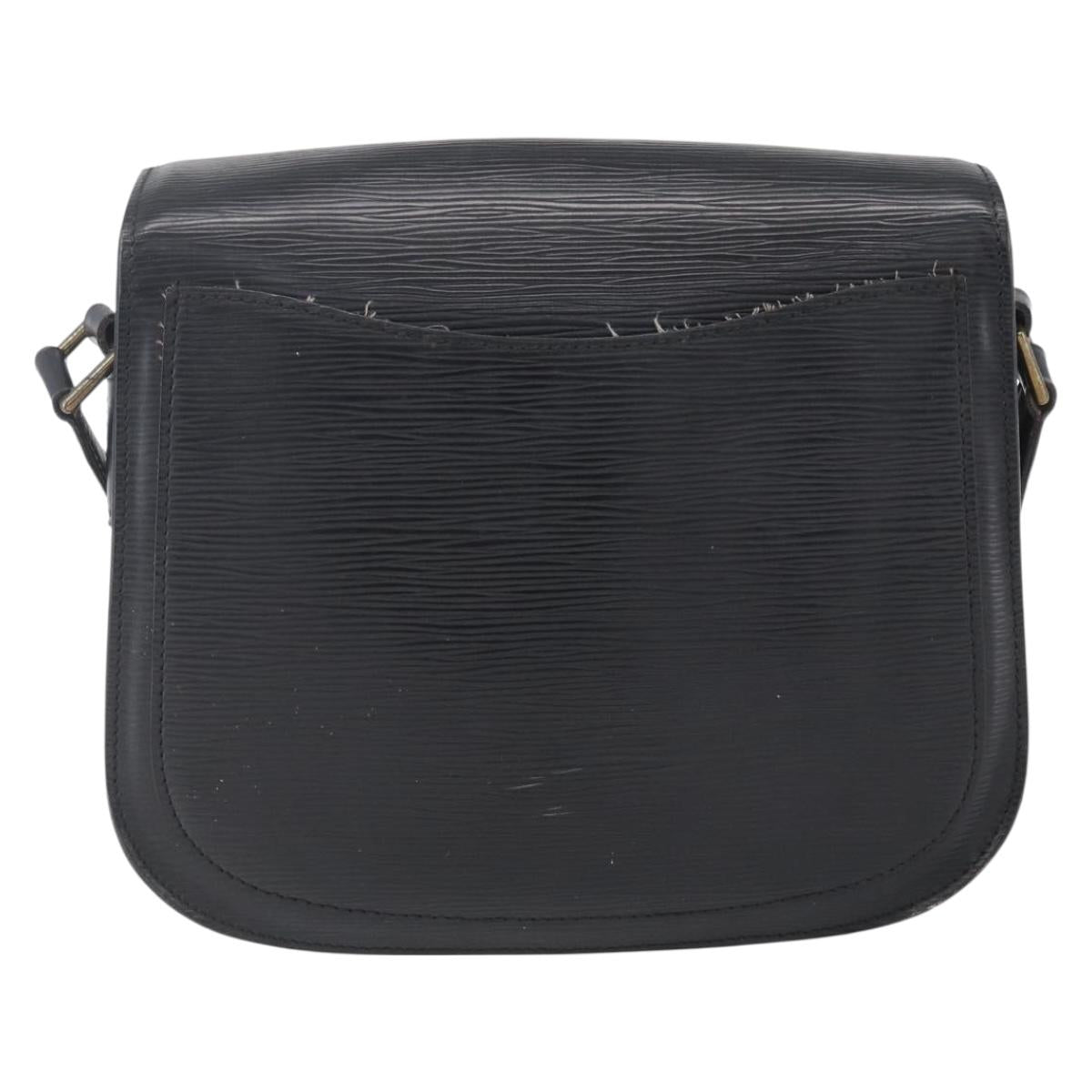 LOUIS VUITTON Epi Saint Cloud GM Shoulder Bag Black Noir M52192 LV Auth BA8327