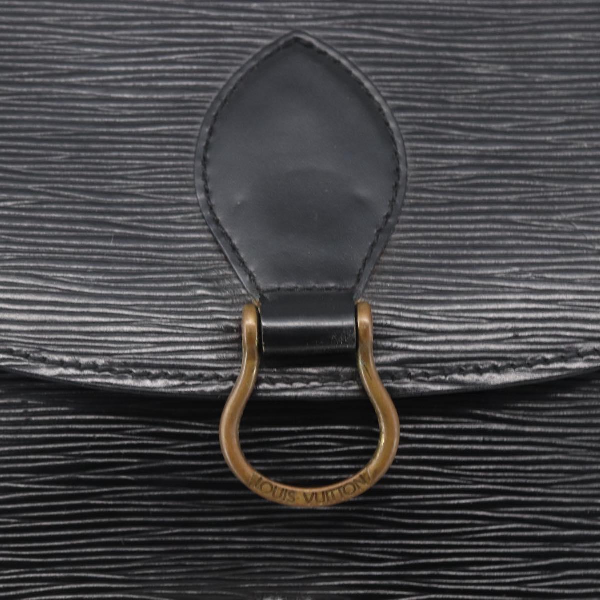 LOUIS VUITTON Epi Saint Cloud GM Shoulder Bag Black Noir M52192 LV Auth BA8328