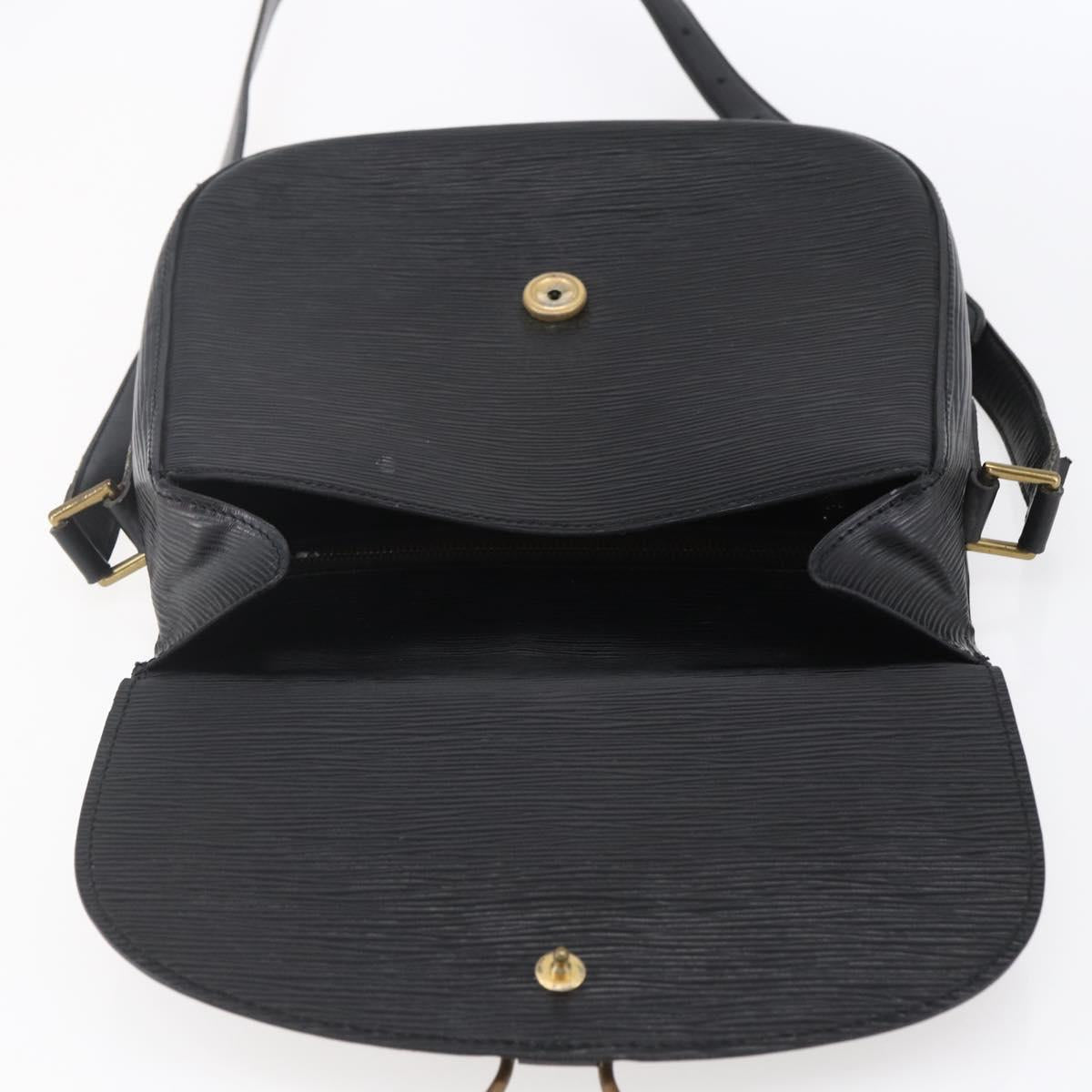 LOUIS VUITTON Epi Saint Cloud GM Shoulder Bag Black Noir M52192 LV Auth BA8328