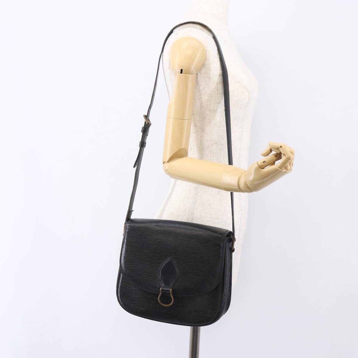 LOUIS VUITTON Epi Saint Cloud GM Shoulder Bag Black Noir M52192 LV Auth BA8328
