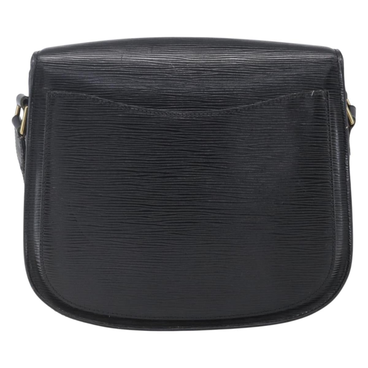 LOUIS VUITTON Epi Saint Cloud GM Shoulder Bag Black Noir M52192 LV Auth BA8328