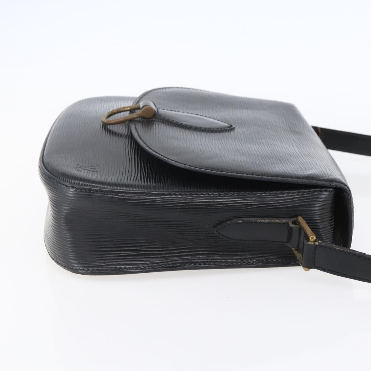 LOUIS VUITTON Epi Saint Cloud GM Shoulder Bag Black Noir M52192 LV Auth BA8328