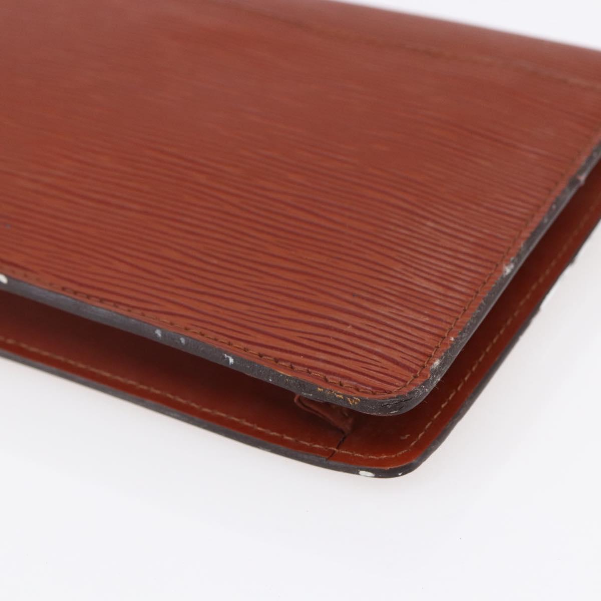 LOUIS VUITTON Epi Montaigne 23 Clutch Bag Brown M52663 LV Auth BA8329