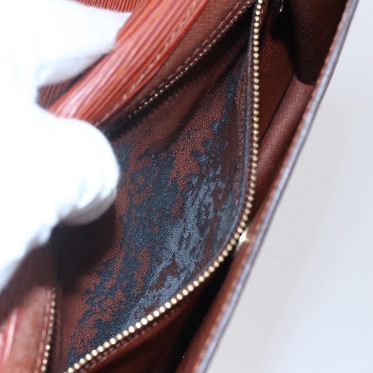 LOUIS VUITTON Epi Montaigne 23 Clutch Bag Brown M52663 LV Auth BA8329