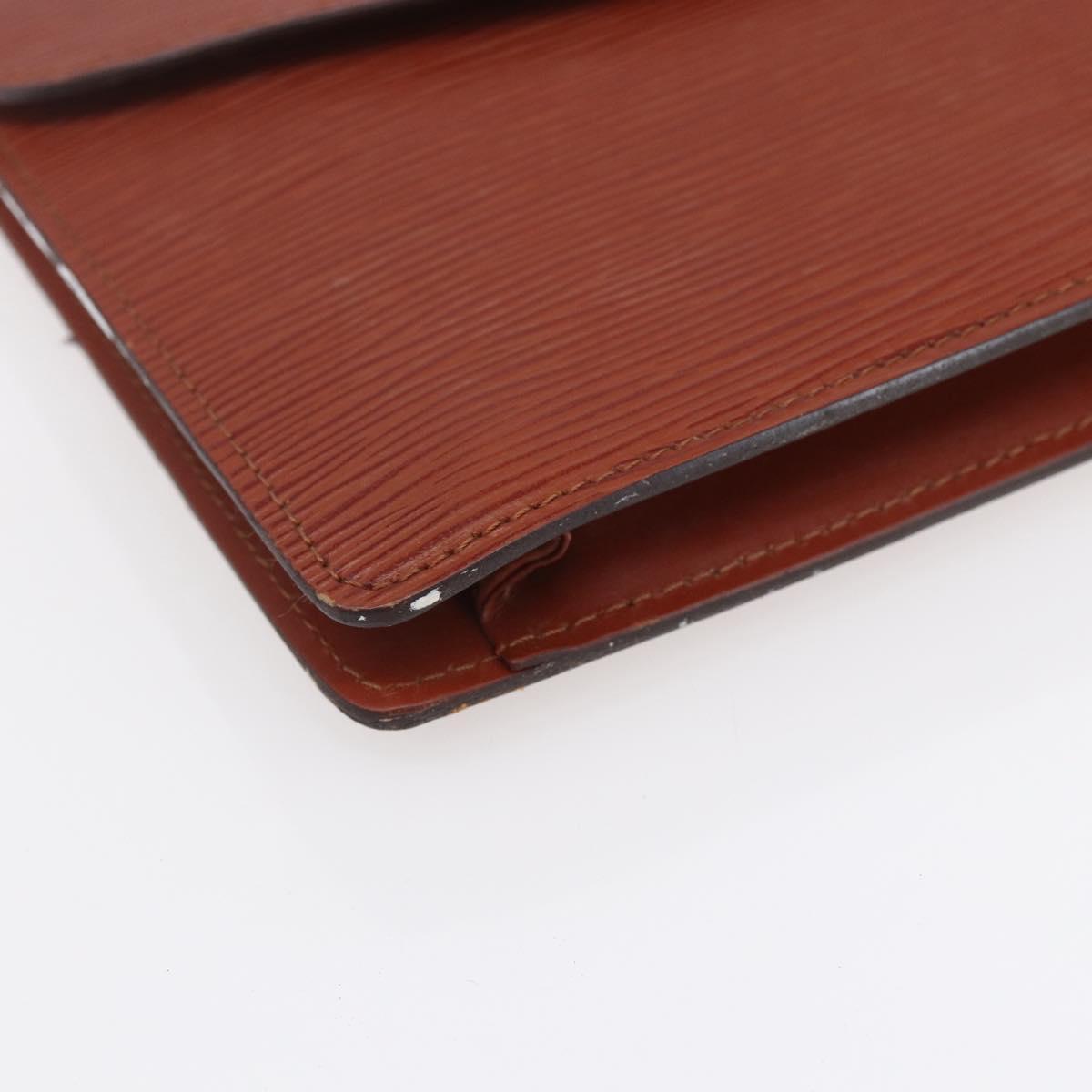 LOUIS VUITTON Epi Montaigne 23 Clutch Bag Brown M52663 LV Auth BA8329