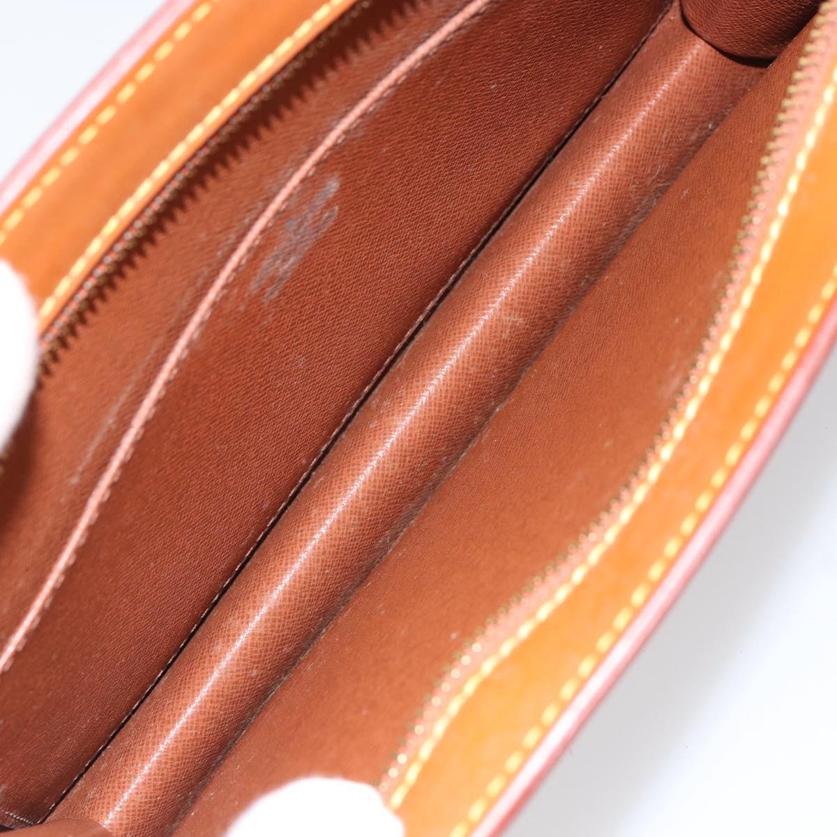 LOUIS VUITTON Epi Pochette Homme Bag Brown Zipangu Gold M52528 LV Auth BA8331