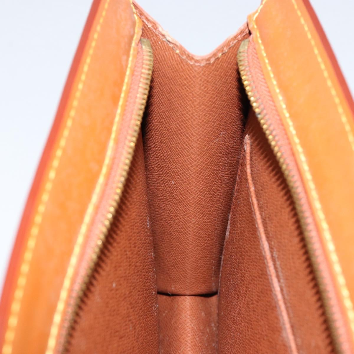 LOUIS VUITTON Epi Pochette Homme Bag Brown Zipangu Gold M52528 LV Auth BA8331