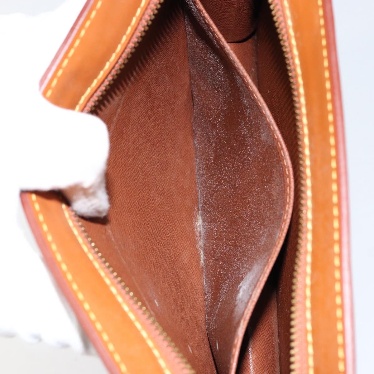 LOUIS VUITTON Epi Pochette Homme Bag Brown Zipangu Gold M52528 LV Auth BA8331