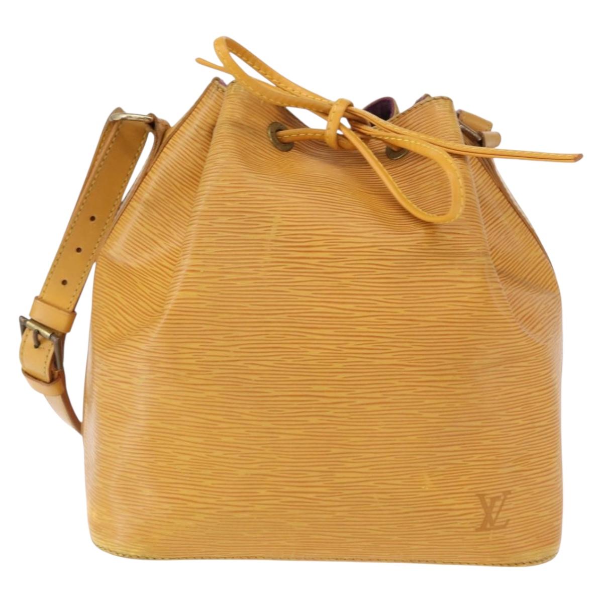 LOUIS VUITTON Epi Petit Noe Shoulder Bag Yellow M44109 LV Auth BA8332