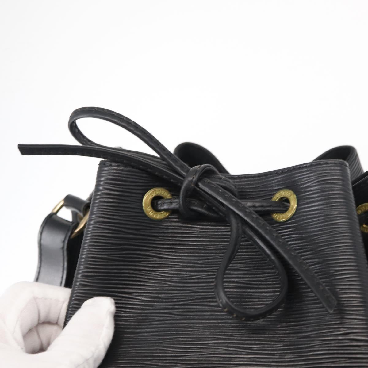 LOUIS VUITTON Epi Petit Noe Shoulder Bag Black M44102 LV Auth BA8333