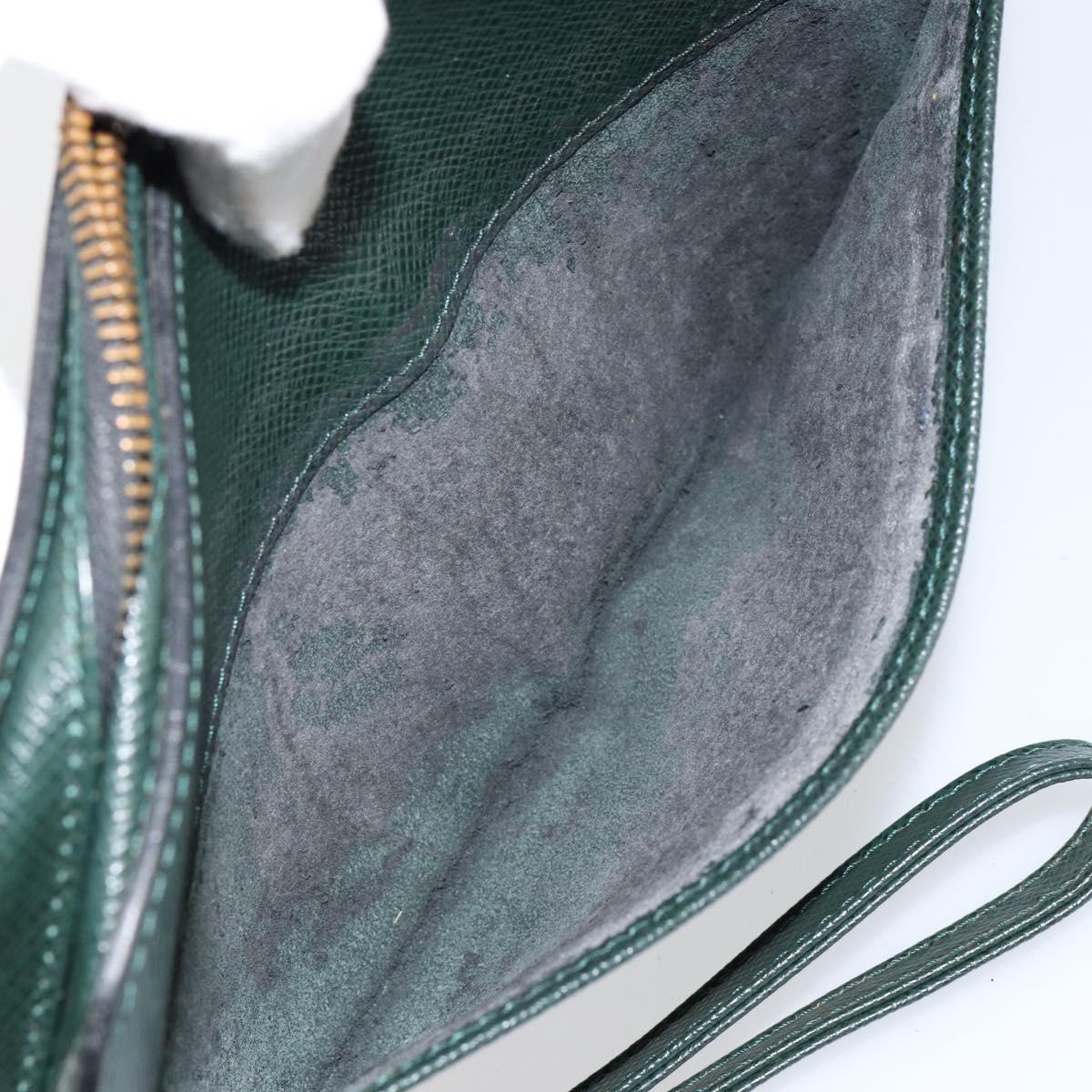 LOUIS VUITTON Taiga Baikal Clutch Bag Epicea M30184 LV Auth BA8336