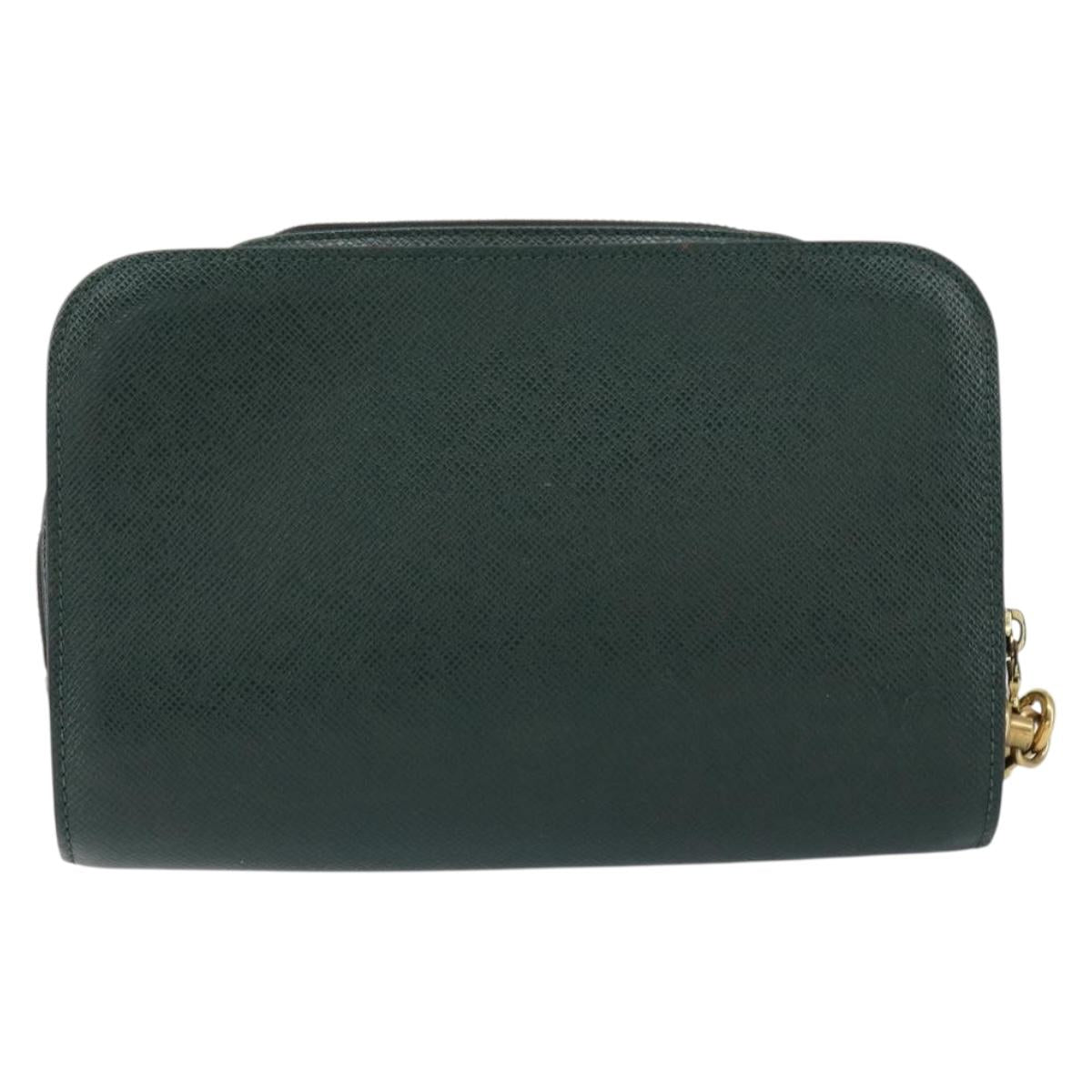 LOUIS VUITTON Taiga Baikal Clutch Bag Epicea M30184 LV Auth BA8336