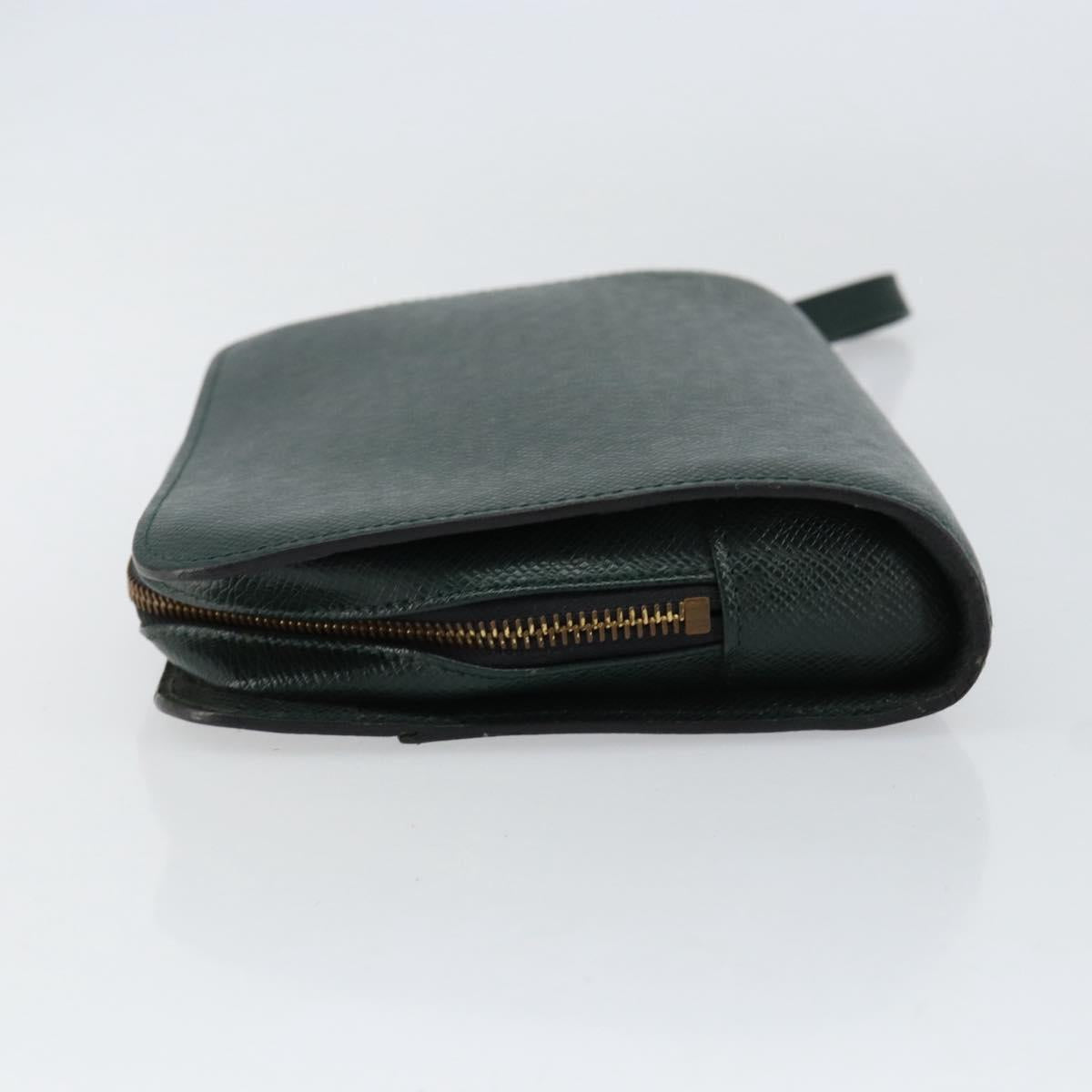 LOUIS VUITTON Taiga Baikal Clutch Bag Epicea M30184 LV Auth BA8336