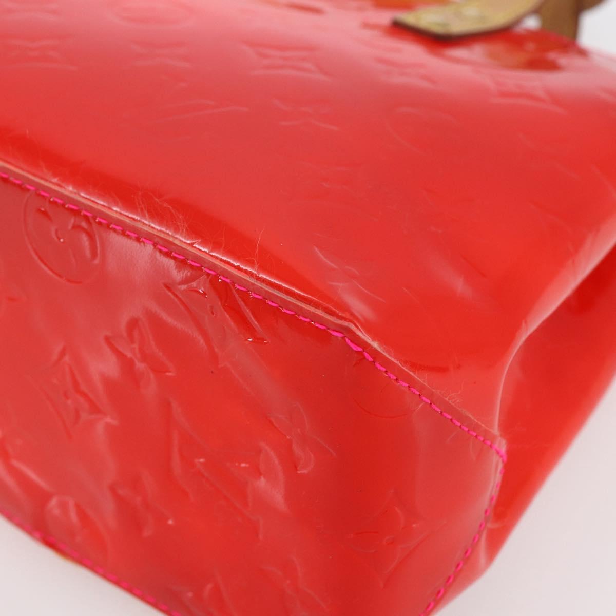 LOUIS VUITTON Monogram Vernis Fluo Reade PM Bag Pink Orange M91903 Auth BA8337