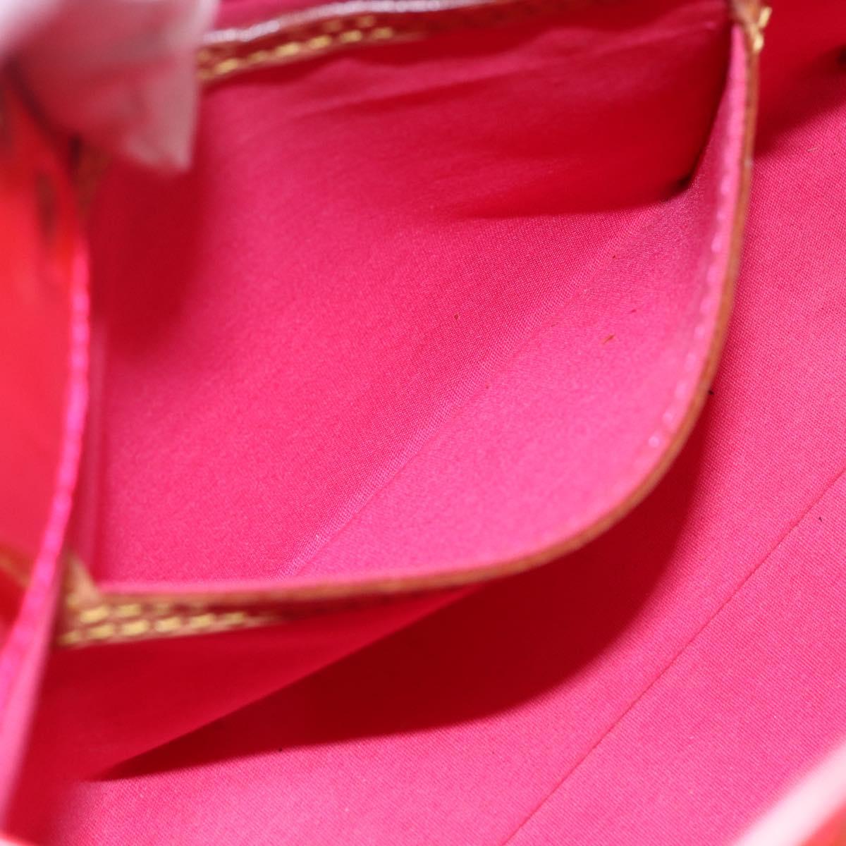 LOUIS VUITTON Monogram Vernis Fluo Reade PM Bag Pink Orange M91903 Auth BA8337