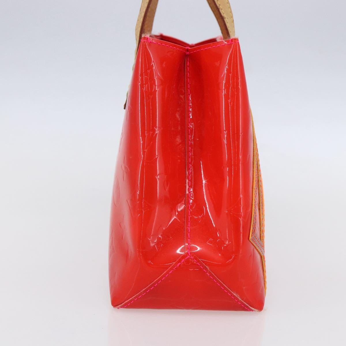 LOUIS VUITTON Monogram Vernis Fluo Reade PM Bag Pink Orange M91903 Auth BA8337