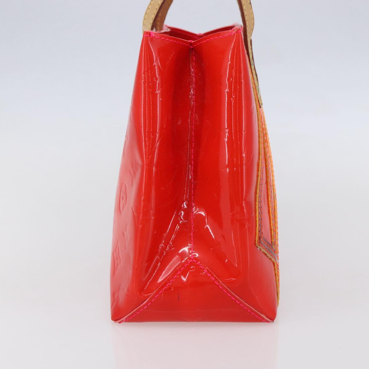 LOUIS VUITTON Monogram Vernis Fluo Reade PM Bag Pink Orange M91903 Auth BA8337