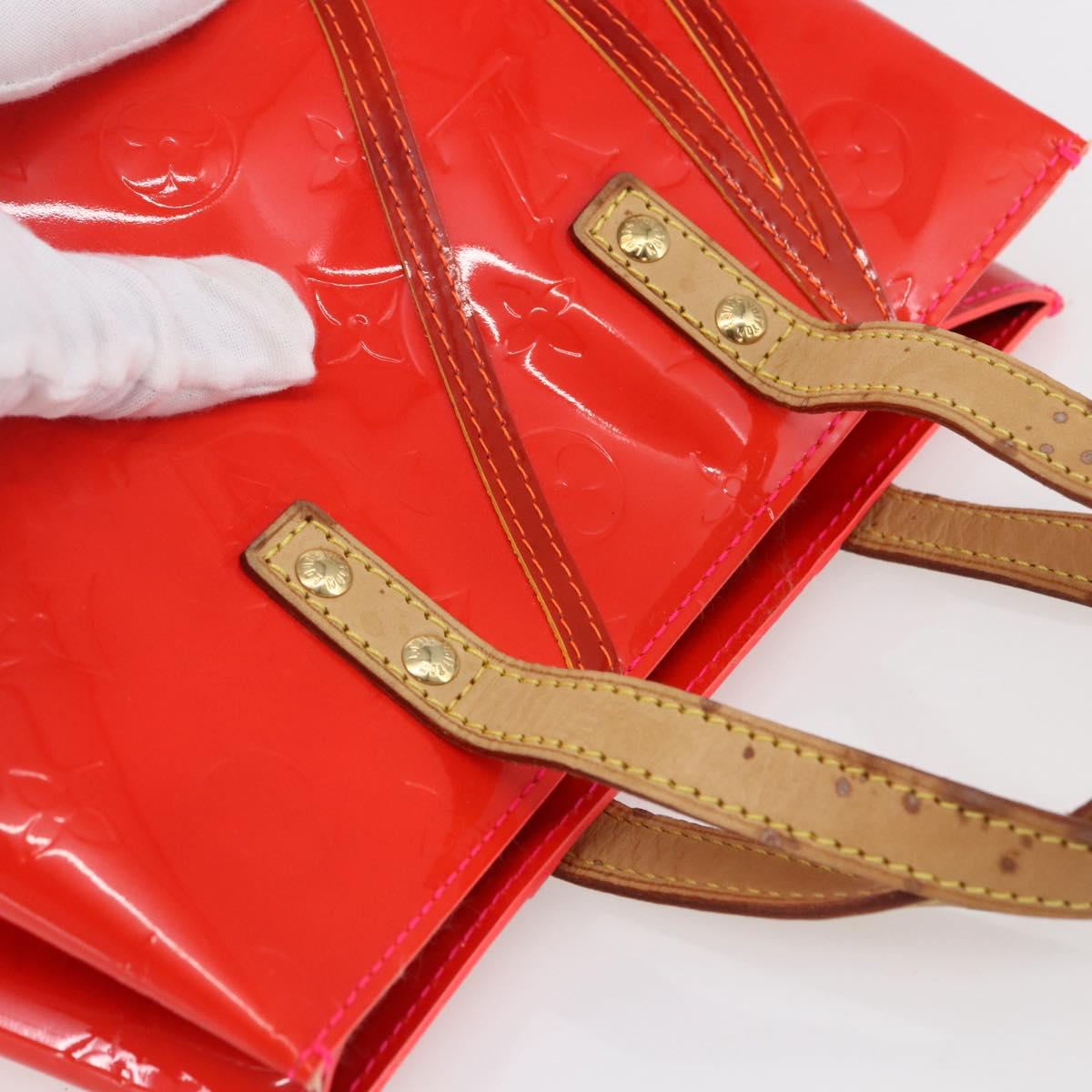 LOUIS VUITTON Monogram Vernis Fluo Reade PM Bag Pink Orange M91903 Auth BA8337