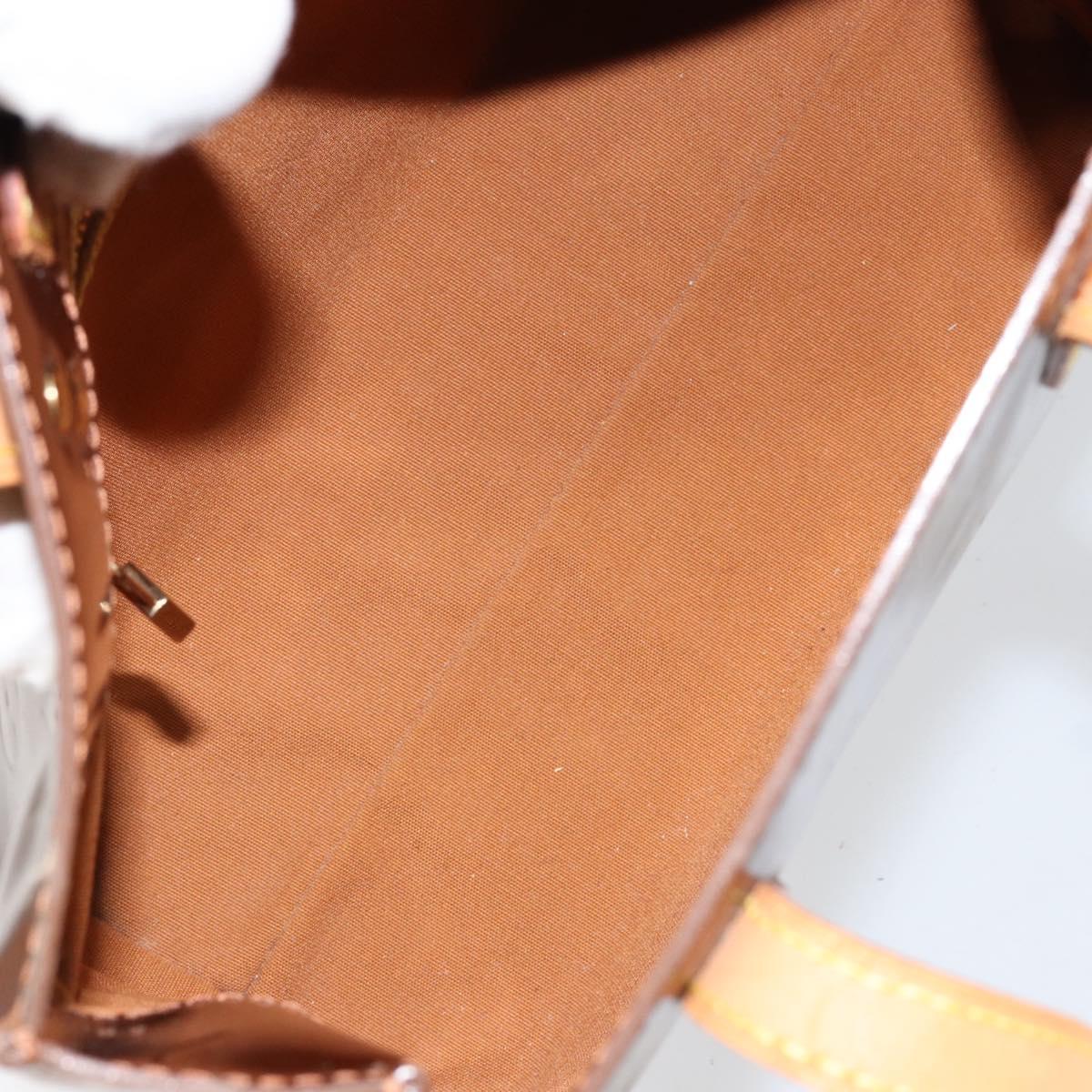 LOUIS VUITTON Monogram Vernis Reade PM Hand Bag Bronze M91146 LV Auth BA8338