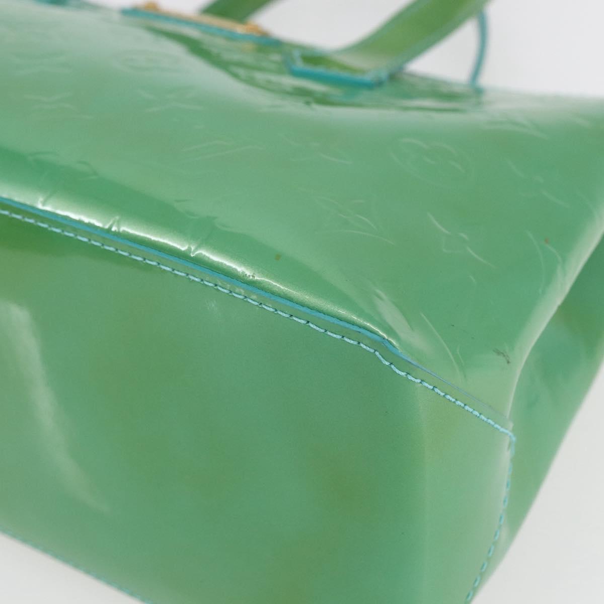 LOUIS VUITTON Monogram Vernis Wilshire PM Bag Blue Galatic M93646 LV Auth BA8342