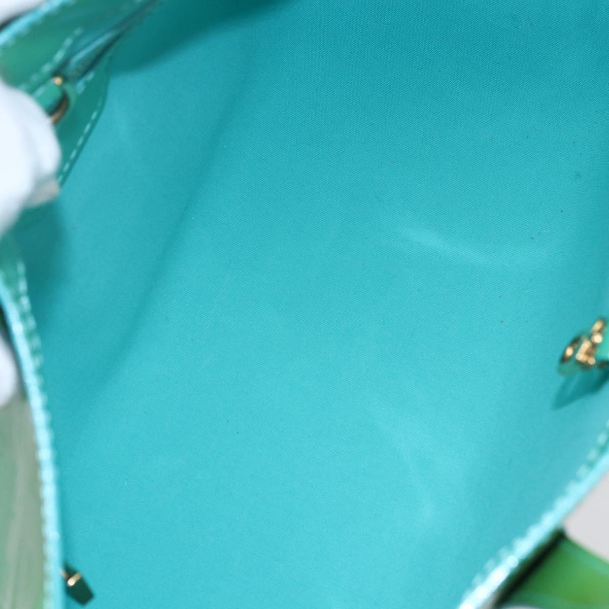 LOUIS VUITTON Monogram Vernis Wilshire PM Bag Blue Galatic M93646 LV Auth BA8342